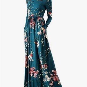 Floral Maxi Dress in Teal